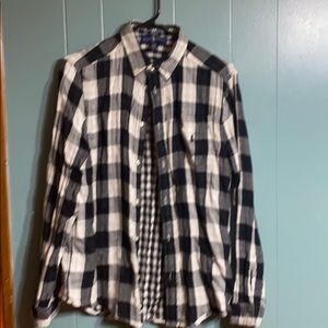 EUC Ralph Lauren polo button up; reversible!